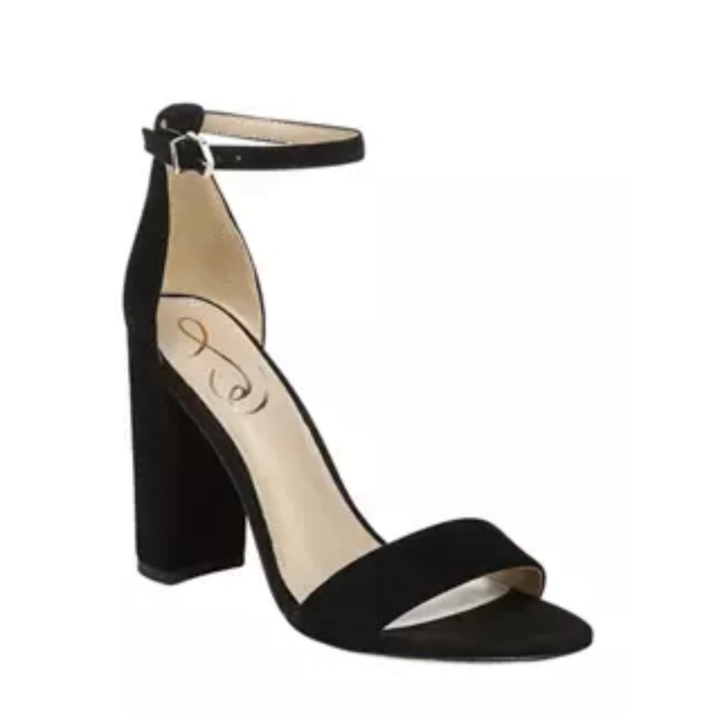 Sam Edelman Black Suede Block Heel Size 6 1/2